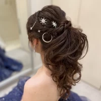 カラードレスでのヘアセット