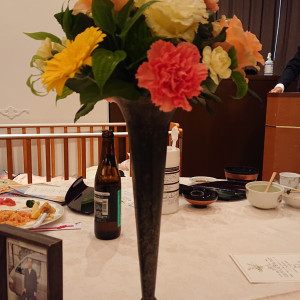 披露宴会場のテーブルの花です。|645218さんの山口グランドホテルの写真(1986269)