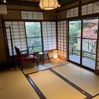 旧三井邸1階。川端康成が小説「古都」を執筆した部屋。