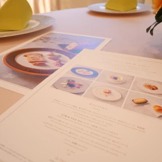 コース料理のメニューです。