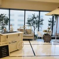 披露宴会場にはアイスワゴンもありました