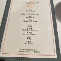 当日のメニュー