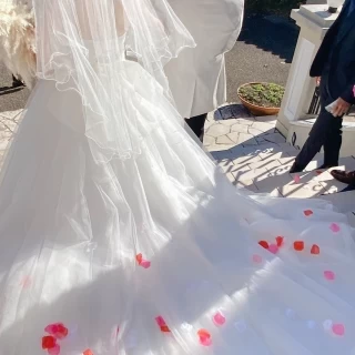 チャペルから出たところの階段