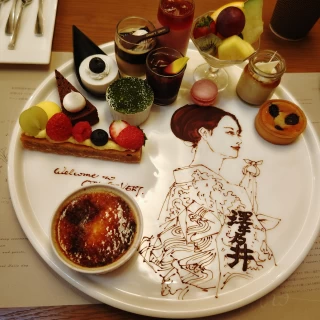 趣味が酒蔵めぐりだということでイラストを描いてもらいました。