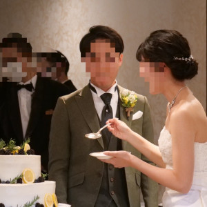 新婦から新郎へのビッグスプーンファースト|646258さんのウエディングヒル東京ベイ幕張の写真(1820149)