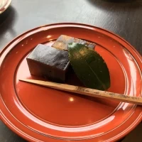 デザートに羊羹を頂きました。