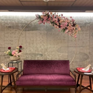 装花にこだわった高砂です！