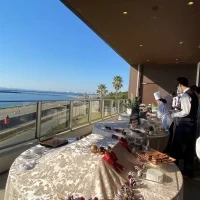 披露宴会場のテラス