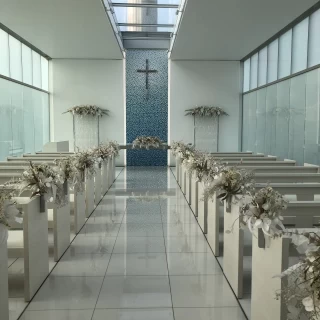 海の上の宝石箱をイメージしたチャペル
