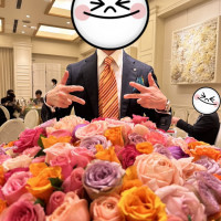 サプライズで薔薇の花束を贈りました