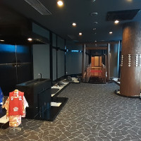 神前式会場に向かう式場内雰囲気