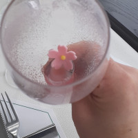 飲み干すと桜が表向きになりました