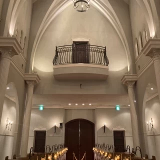 チャペルの前に立って後ろをみた風景です