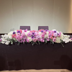 高砂等の装花はフローリストさんと相談で決めます|648080さんのマンダリン オリエンタル 東京の写真(1973963)