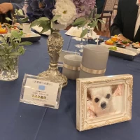 愛犬の写真を飾ってくれました