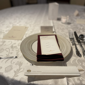 試食会時のテーブルコーディネート|648270さんのエルセルモ広島の写真(1706314)