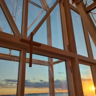 チャペルから見える夕日