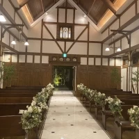 退場する際の新郎新婦からの眺めです。