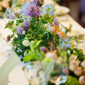 テーブルの上の装花です。|648521さんの赤坂プリンス クラシックハウスの写真(1786789)