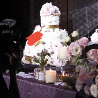 ケーキと装花