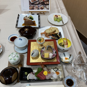 フェアでプランごとに異なる料理が展示されていました。|649591さんの宮崎神宮会館の写真(1712728)