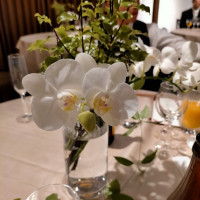 披露宴テーブルの装花。1万円。