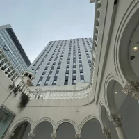 プールから上をみた景色です。
