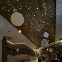 風船についたランタンが浮かんでラプンツェルの世界観でした！