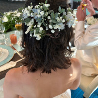 お花屋さんが用意してくださった髪飾り。