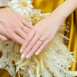 結婚指輪　お色直しブーケ　ドライフラワー|650715さんのアニヴェルセル 立川の写真(2004658)