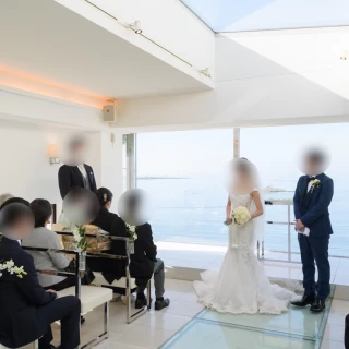 親族紹介はチャペルで行いました