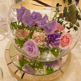 テーブルに飾られた花