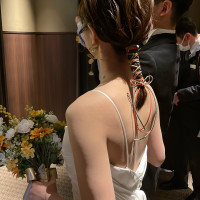 挙式後の洋装ヘアスタイル