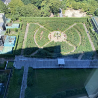 上空から見た庭園挙式会場です