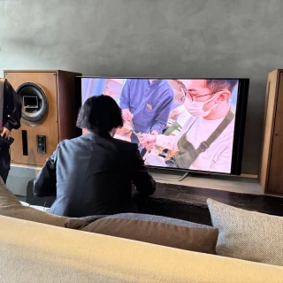 披露宴会場（モニター投影）