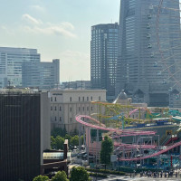 屋上から撮影したみなとみらいの風景