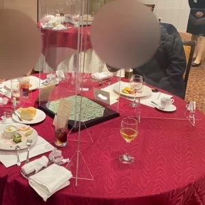 会場の色とマッチしているテーブルクロス|652119さんの五十嵐邸 結の写真(1736190)