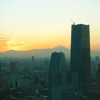 チャペルから見えた夕暮れの景色