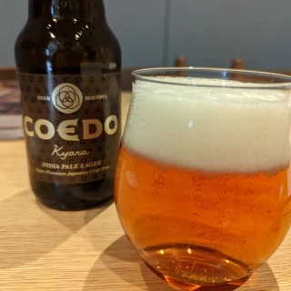 試飲させていただいたコエドビール。とても美味しかったです。