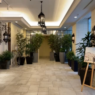 チャペルまでの通路も綺麗