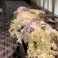 新郎新婦テーブル装花