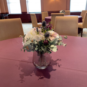 披露宴会場ゲストテーブル装花|652905さんのマンダリン オリエンタル 東京の写真(1753723)