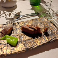 特選黒毛和牛　河文伝承生七味　原木椎茸　万願寺唐辛子