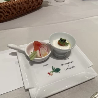 料理試食　
トマト　かぶ　ラディッシュ
カブのムース
