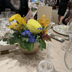 ゲストテーブル装花|653611さんの百花籠（ひゃっかろう）- Neo Japanesque Wedding -の写真(1905440)