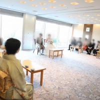 親族控室様子※両家同室。東京ドーム等が見える