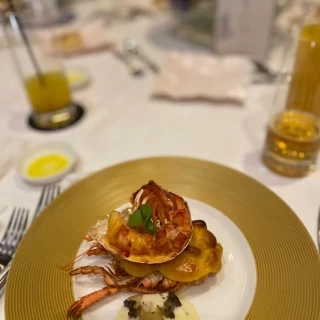 オマール海老と鮑のソテー