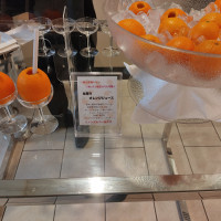 ウェルカムパーティーで提供できる生搾りオレンジジュースです