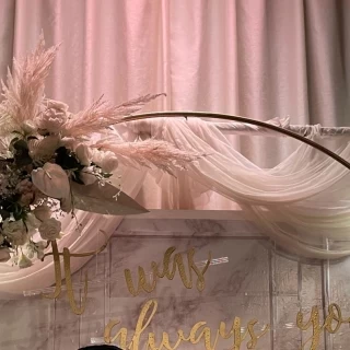 新郎新婦の席の上の部分