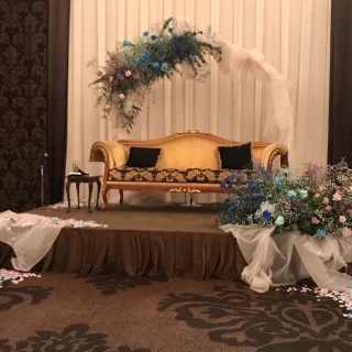 ソファ高砂装花